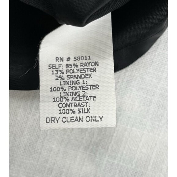 David Meister Women's Midi Dress Modest Old Money 3/4 Sleeve Black Tan Sz 6 - Picture 3 of 8